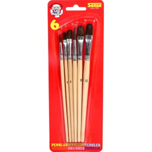 Brosses en bois à poils naturels, lot de 6 Brosses en bois à poils naturels, lot de 6