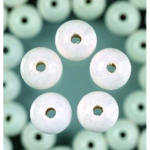 Perles en bois - blanc Perles en bois - blanc