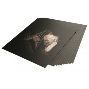 Feuille à gratter Or rose, paquet de 10 Feuille à gratter Or rose, paquet de 10