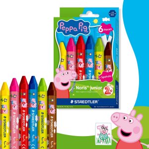 Crayons de cire Greta Gris, couleurs assorties - paquet de 6 Crayons de cire Greta Gris, couleurs assorties - paquet de 6
