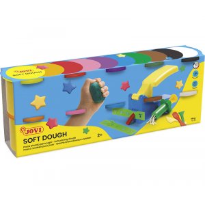 Argile séchant à l'air - Jovi - Argile molle en 10 couleurs mélangées 110 g Argile séchant à l'air - Jovi - Argile molle en 10 couleurs mélangées 110 g