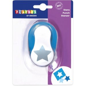 Poinçon étoile 2,5 cm - Bleu/blanc Poinçon étoile 2,5 cm - Bleu/blanc