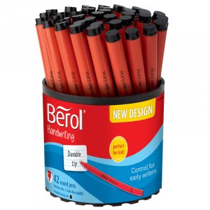 Stylo fibre Berol - Stylo d'écriture manuscrite - Forme ronde - Noir Stylo fibre Berol - Stylo d'écriture manuscrite - Forme ronde - Noir