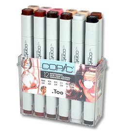 Coffret Copic Marker - 12 stylos - Couleurs de peau Coffret Copic Marker - 12 stylos - Couleurs de peau