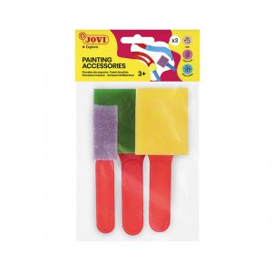 La brosse en mousse - Jovi - 3 brosses larges et plates en mousse La brosse en mousse - Jovi - 3 brosses larges et plates en mousse