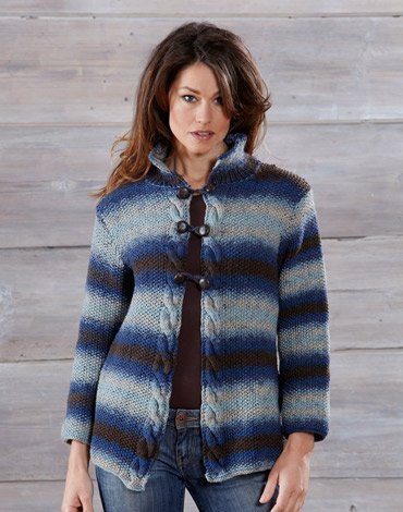 Patron tricot - Cardigan tricot mousse en fil double