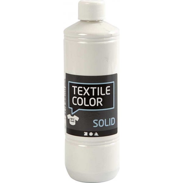 Peinture textile solide - blanc opaque - opaque - 500 ml