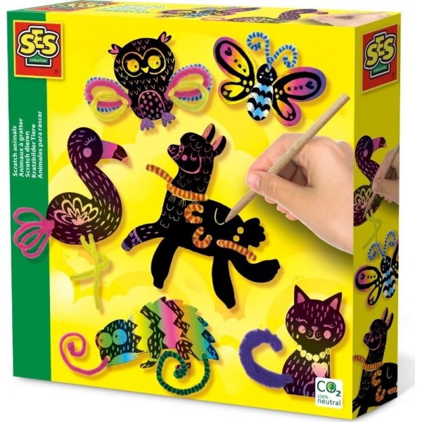 Papier  gratter - animaux