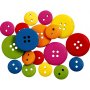 Boutons en bois - 12-20 mm - couleurs mlanges - 360 pcs