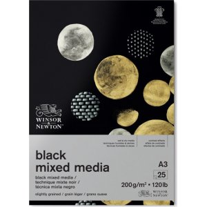 Bloc à dessin Winsor & Newton Black Pad Mixed Media 200g A3 25 feuilles Bloc à dessin Winsor & Newton Black Pad Mixed Media 200g A3 25 feuilles
