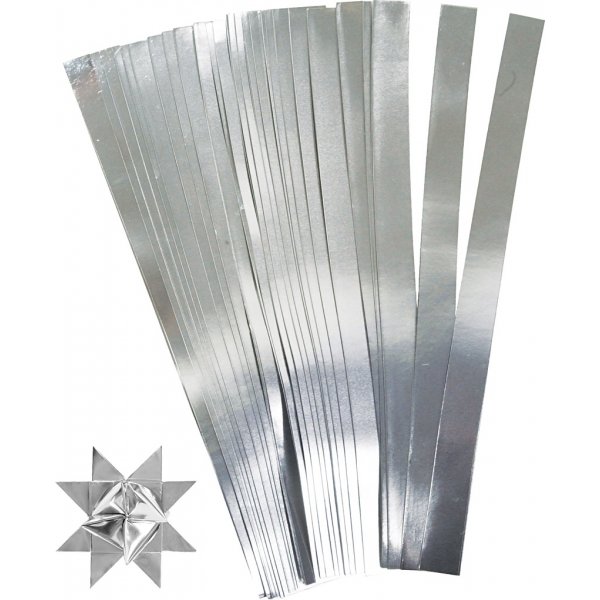 Bandes toiles - argent - 6,5 cm - 100 bandes