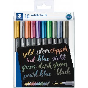 Lot de 10 feutres pinceaux Staedtler Lot de 10 feutres pinceaux Staedtler