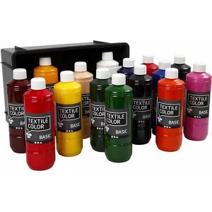 Coloration textile Textile Color - couleurs mélangées - 15 x 500 ml Coloration textile Textile Color - couleurs mélangées - 15 x 500 ml