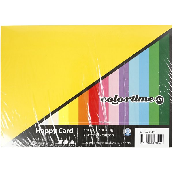 Carton Printemps - couleurs mlanges - A3 - 300 feuilles