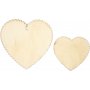 Coeurs de placage de bois - 12 pcs