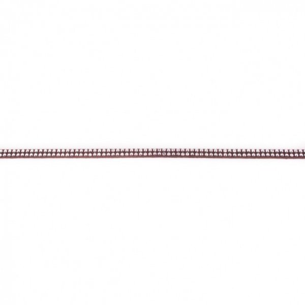 Lacet sudine - Perles argentes