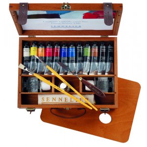 Coffret Peinture à l'Huile Sennelier Artiste Coffret Bois - 12 Tubes Coffret Peinture à l'Huile Sennelier Artiste Coffret Bois - 12 Tubes