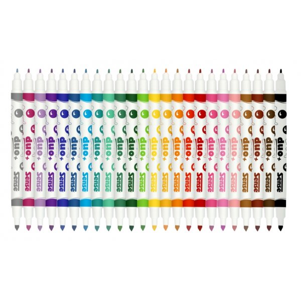 Stylos fibre Double pointe Sense - 24 stylos