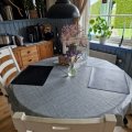 Image client Toile Cirée PVC Ronde Lin - Gris