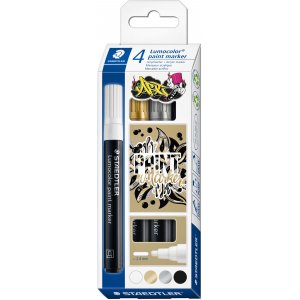 Lot de 4 marqueurs de couleur Lumocolor Lot de 4 marqueurs de couleur Lumocolor