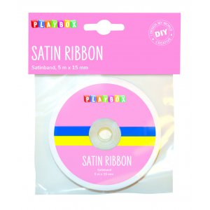 Ruban satin jaune & bleu