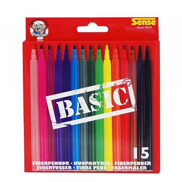 Stylos fibre Basic Sense - 15 stylos