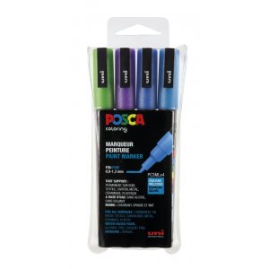 Posset PC-3M Paillettes Bleu/Vert - 4 Stylos Posset PC-3M Paillettes Bleu/Vert - 4 Stylos