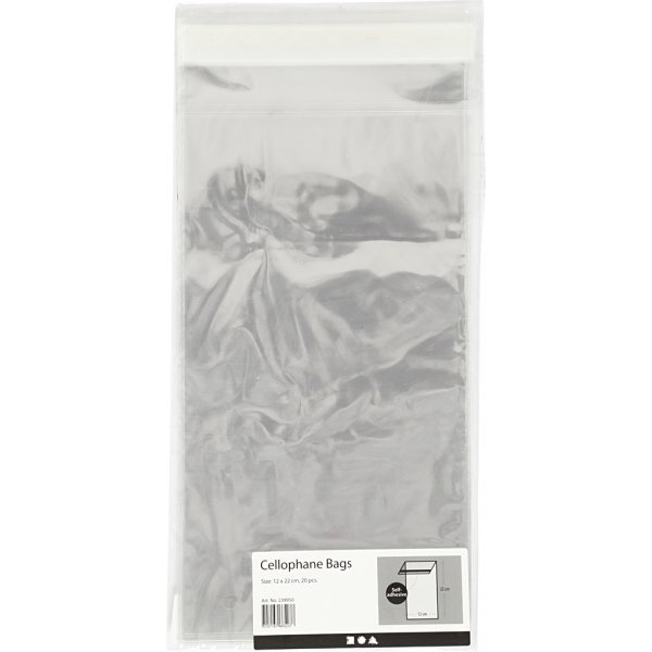 Sachets cellophane - 12 x 22 cm - 20 pcs