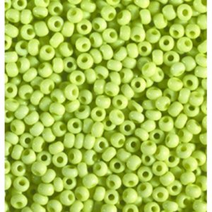 Rocailles opaques - vert clair pastel Rocailles opaques - vert clair pastel