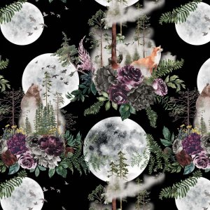 Jersey à motifs 150 cm - Ciel sauvage Nuit Jersey à motifs 150 cm - Ciel sauvage Nuit
