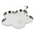 Pendentif fleur pour mosaïque ø 47 mm - argenté avec boucle Pendentif fleur pour mosaïque ø 47 mm - argenté avec boucle