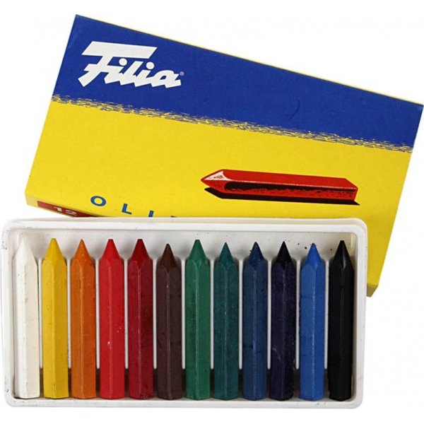 Crayons pastel  l'huile Filia - 12 pcs