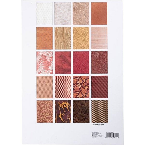 Papier fait main - naturel - marron - A4 - 20 feuilles