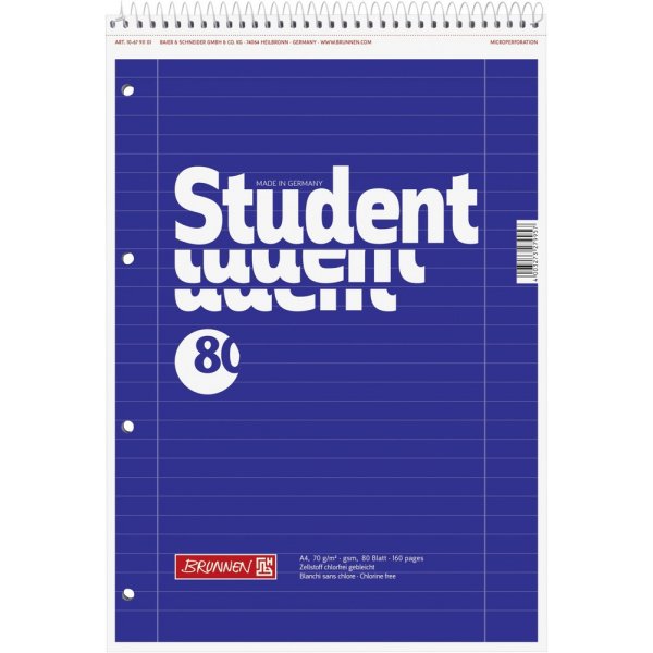 Bloc-notes pour gauchers - A4 (80 pages)
