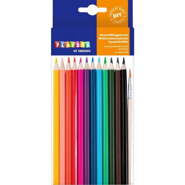 Stylos aquarelle - diffrentes couleurs - 12 pcs