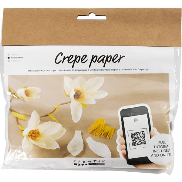 Mini Kit DIY Papier Crpe - Branche de Magnolia