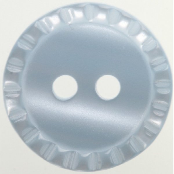Bouton Rond 2 trous 11 mm 8pcs - Bleu ctel