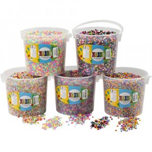 Perles tube NABBI - Couleurs mélangées - Moyen - 5x20000 pcs Perles tube NABBI - Couleurs mélangées - Moyen - 5x20000 pcs