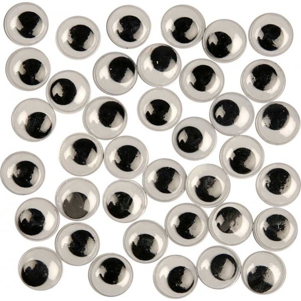 Yeux mobiles - non adhsifs - 12 mm - 1000 pcs