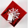 Papier cadeau - rouge mtallis - 100 m