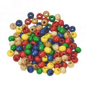 Perles en bois avec trous de 3,5 mm - 16 mm 15 pièces Perles en bois avec trous de 3,5 mm - 16 mm 15 pièces