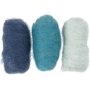 Laine cardée - harmonie bleue - 3 x 10 g