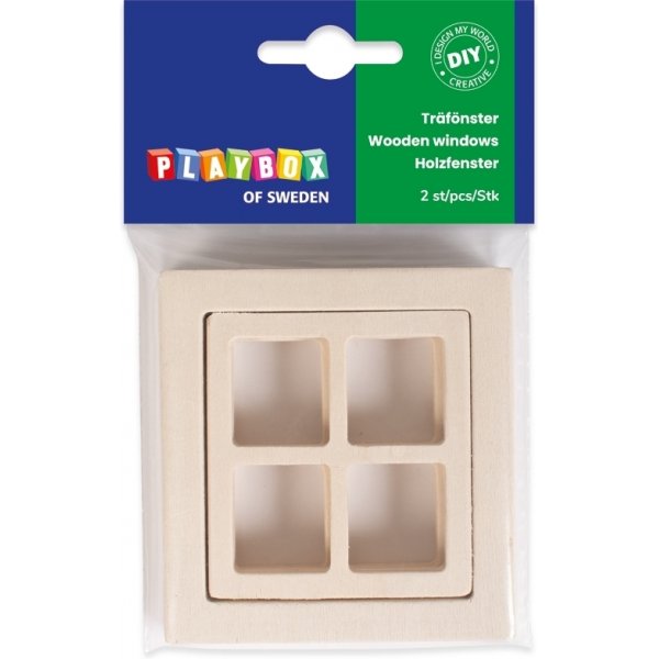 Fentre en bois - miniature - 2 pcs