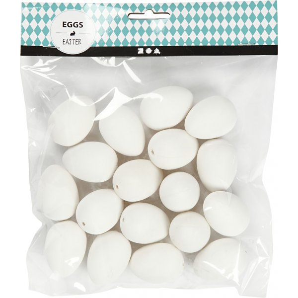 Oeufs de caille - plastique - blanc - 18 pcs