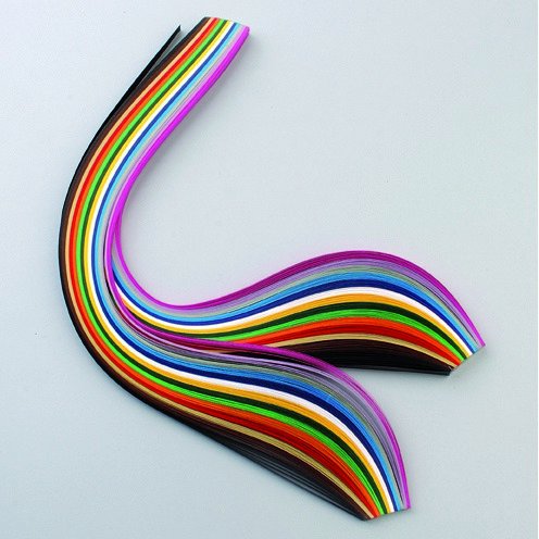 Rayures quilling 4 mm / 8 mm x 34,5 cm - 280 pcs. 14 couleurs