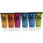 Peinture scolaire - Acrylique - Paillettes - couleurs mlanges - 6 x 20 ml