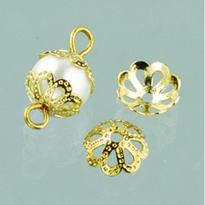 Attaches perles ø 8 mm - plaquées or 30 pcs. Attaches perles ø 8 mm - plaquées or 30 pcs.