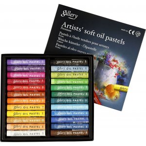 Crayons de couleur pastel à l'huile Gallery premium - couleurs mélangées - 24 pcs Crayons de couleur pastel à l'huile Gallery premium - couleurs mélangées - 24 pcs