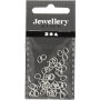 Anneaux ovales - plaqu argent - 50 pcs