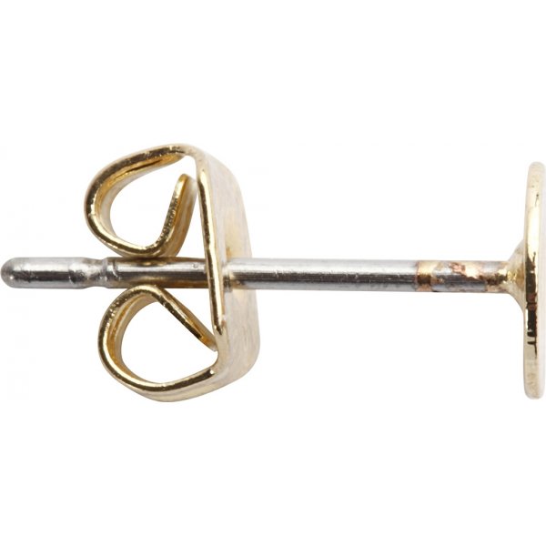 Clous d'oreilles avec plaque - plaqué or - 10 pcs Clous d'oreilles avec plaque - plaqué or - 10 pcs